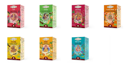 Organic infusion and tea from 'Shoti Maa', Ayurvedic tea with spices. 7 flavors to choose from, 32 grams / 16 tea bags per box. Proven quality! 