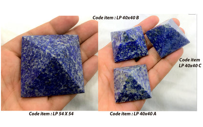 Pyramides en Lapis lazuli de 4 à 5 centimètres, modèles au choix, la pierre des Pharaons !