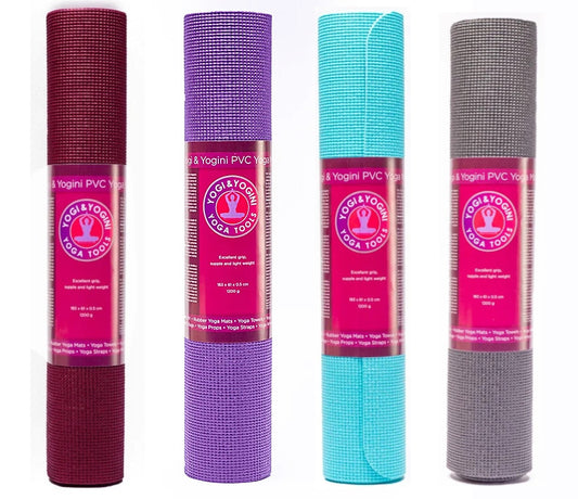 TPE PVC yoga mat, 61x183x0.5 centimeters - 1.2 kilograms. Excellent grip, flexible, and lightweight. Suitable for light to medium-intensity yoga styles, such as Hatha and Yin Yoga!
