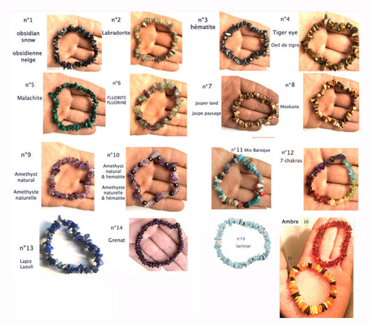 'Baroque' bracelet collection... Made from petal-like beads with natural shapes. Available in lengths from 17 to 21 centimeters, with high-strength thread!