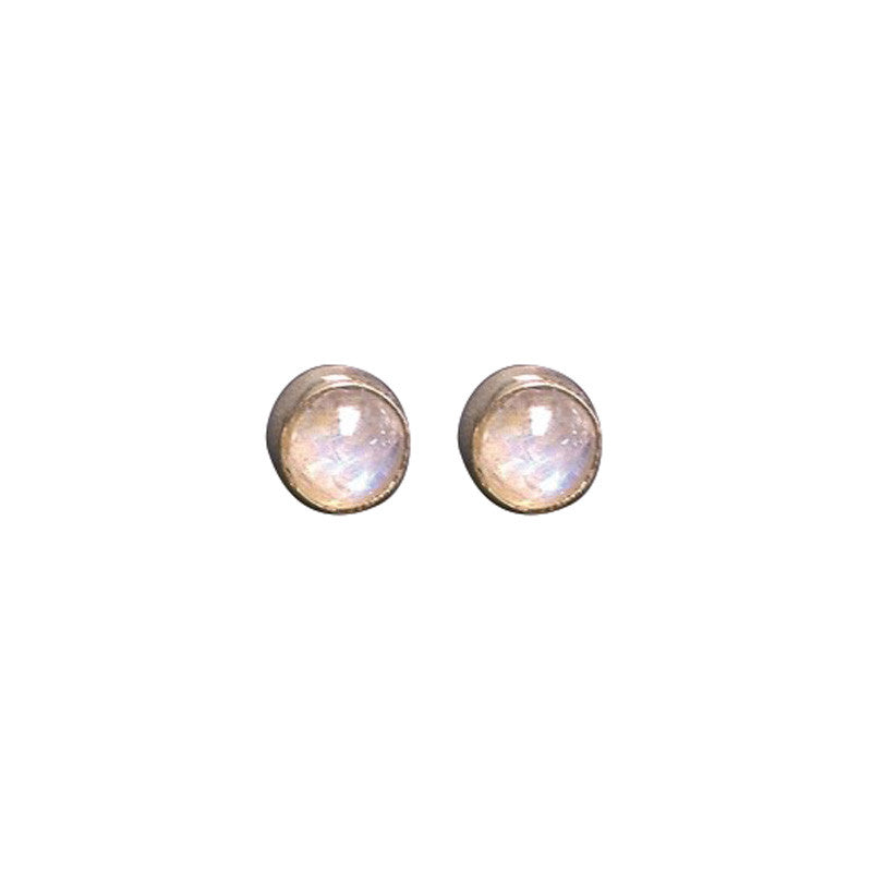 Puces/ Clous/ Boucles d'oreilles en 'pierre de lune' , qualité AA à AAA. Finition Argent 0.925, parfait !