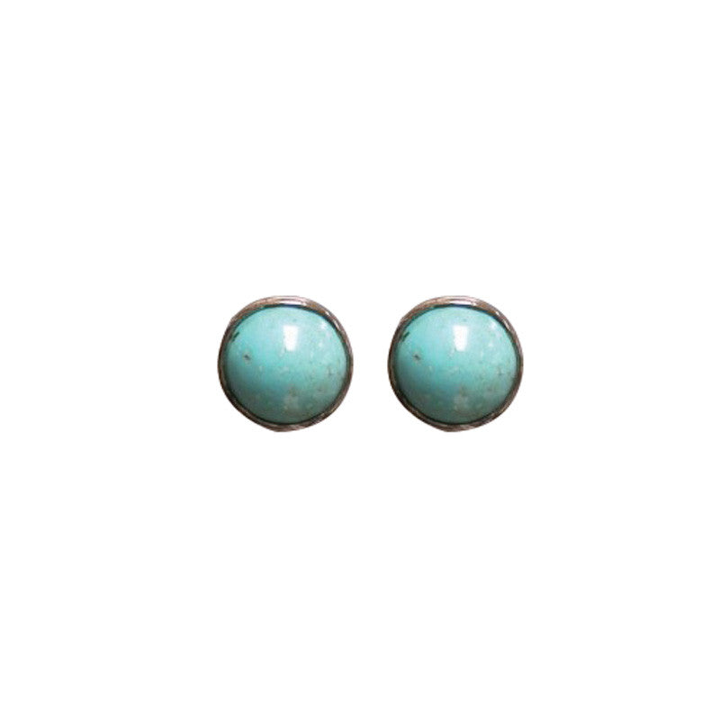 Turquoise stud earrings, AA to AAA quality. 0.925 silver finish, perfect!