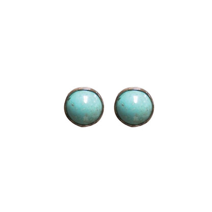 Turquoise stud earrings, AA to AAA quality. 0.925 silver finish, perfect!