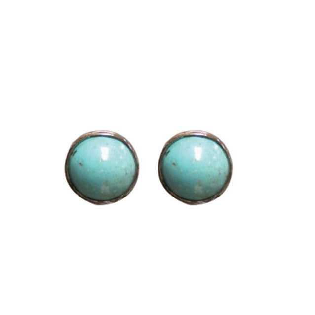 Turquoise stud earrings, AA to AAA quality. 0.925 silver finish, perfect!