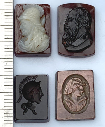 Cameo, 5 pieces of your choice in Onyx stone, 14mm x 10 x 0.3. Antique and authentic, true works of art, engraved with ultimate precision. Perfect for collection, exhibition, jewelry...