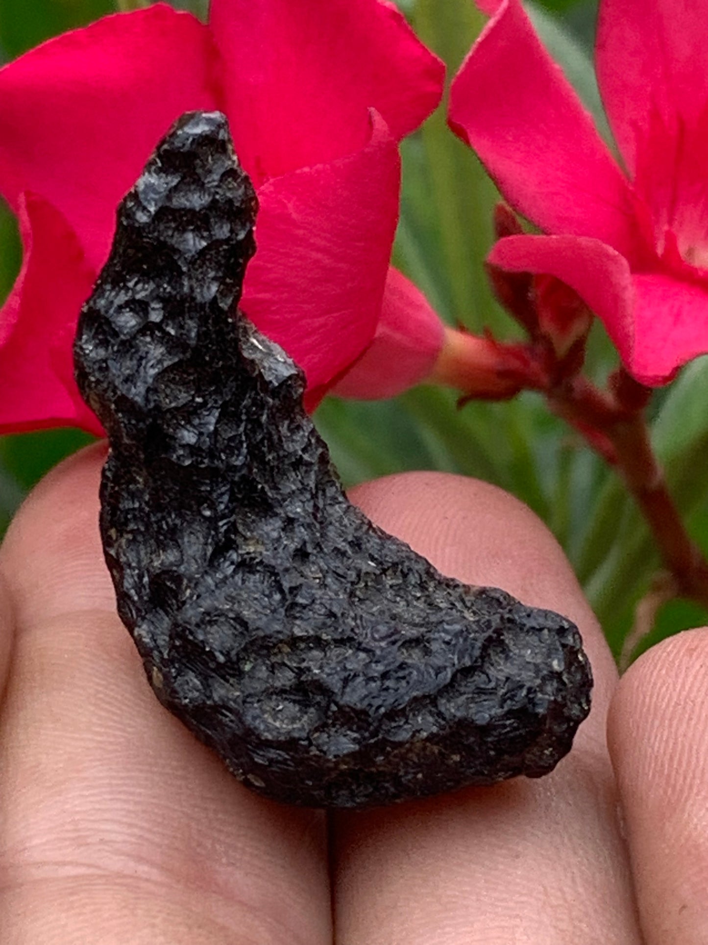 Tectite du Viet-Nam, taille de 38mm x 17 x 8 - 8,1 grammes. Fascinant, envoutant, hypnotisant !