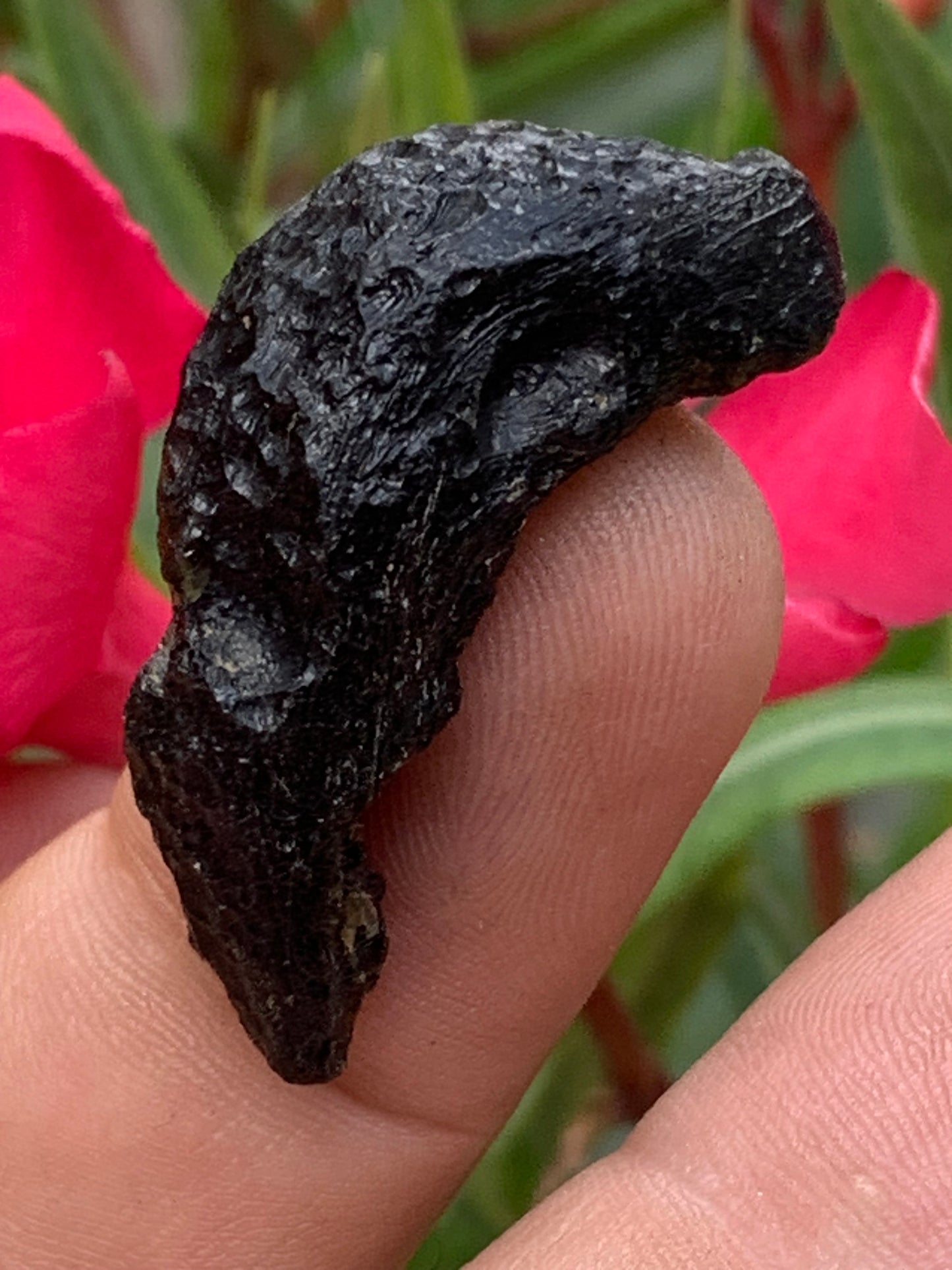 Tectite du Viet-Nam, taille de 38mm x 17 x 8 - 8,1 grammes. Fascinant, envoutant, hypnotisant !