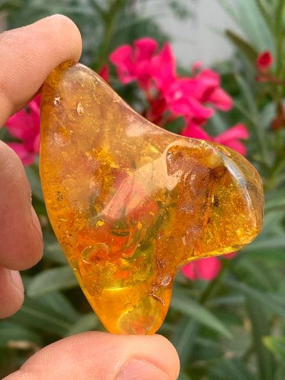 Baltic Sea Amber, 65mm x 48x 27mm - 31.2 grams. Very good quality, superb piece of good size with inclusions!