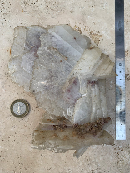 Apophyllite, superbe spécimen naturel de 155 x 125 x 70 mm - 725 grammes. Magnifique pièce de minéralogie du Brésil !