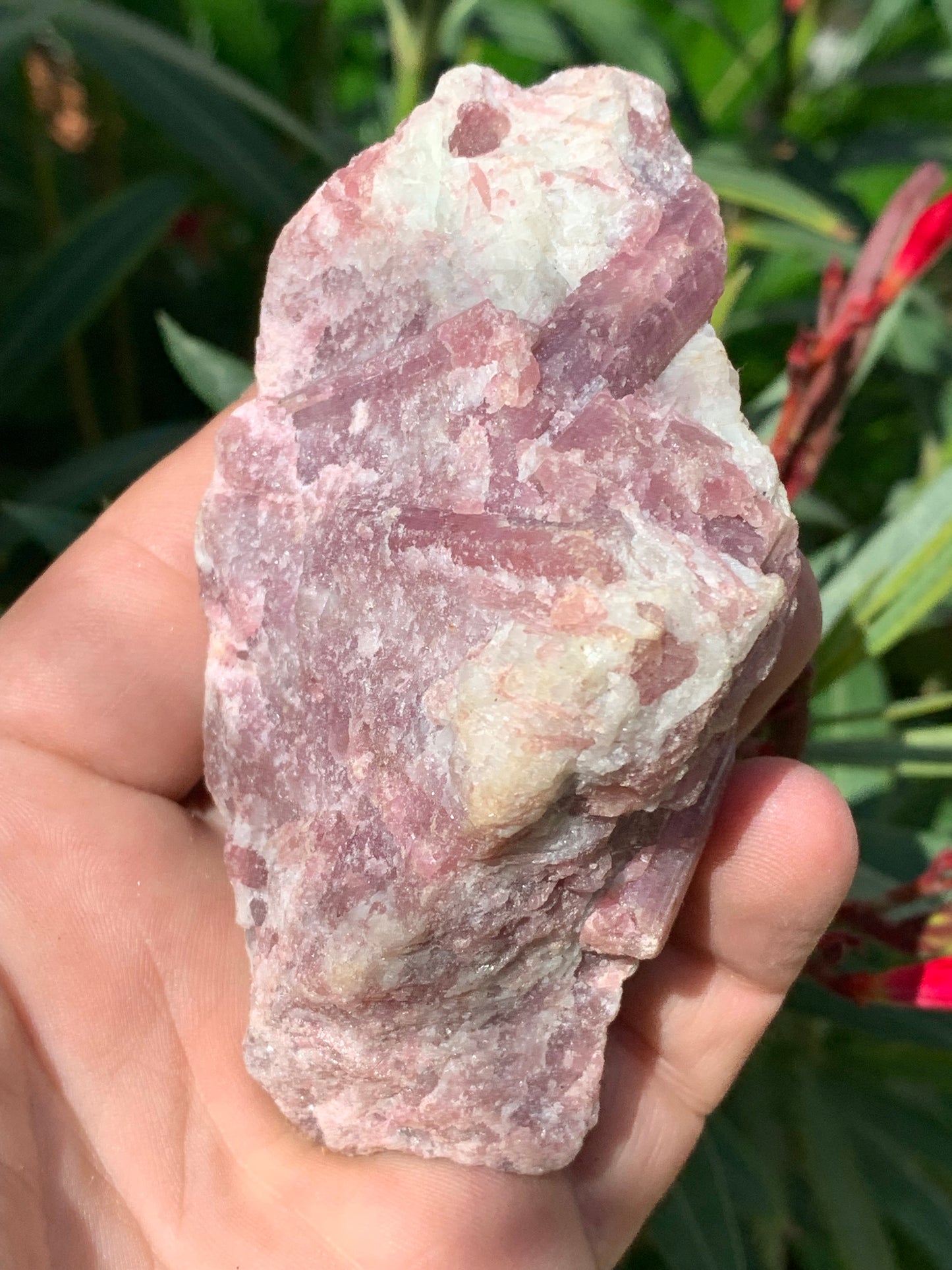 Tourmaline Rubellite, spécimen naturel de 103 x 61 x 34 mm - 264 grammes. Une très belle et unique pièce !