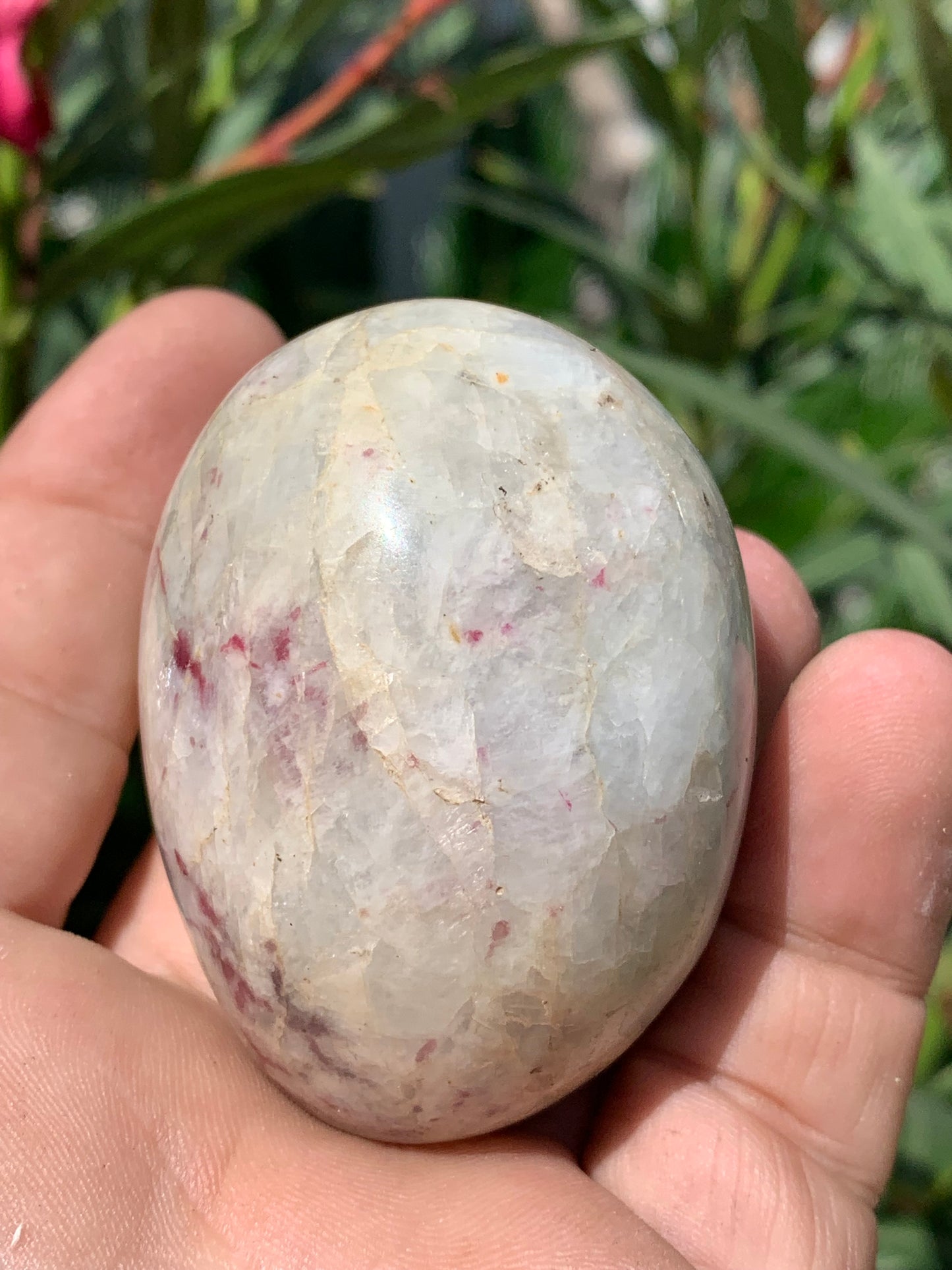 Rubellite Tourmaline, large round pebble measuring 60 x 50 x 45 mm - 179.2 grams. A very beautiful and unique piece! 