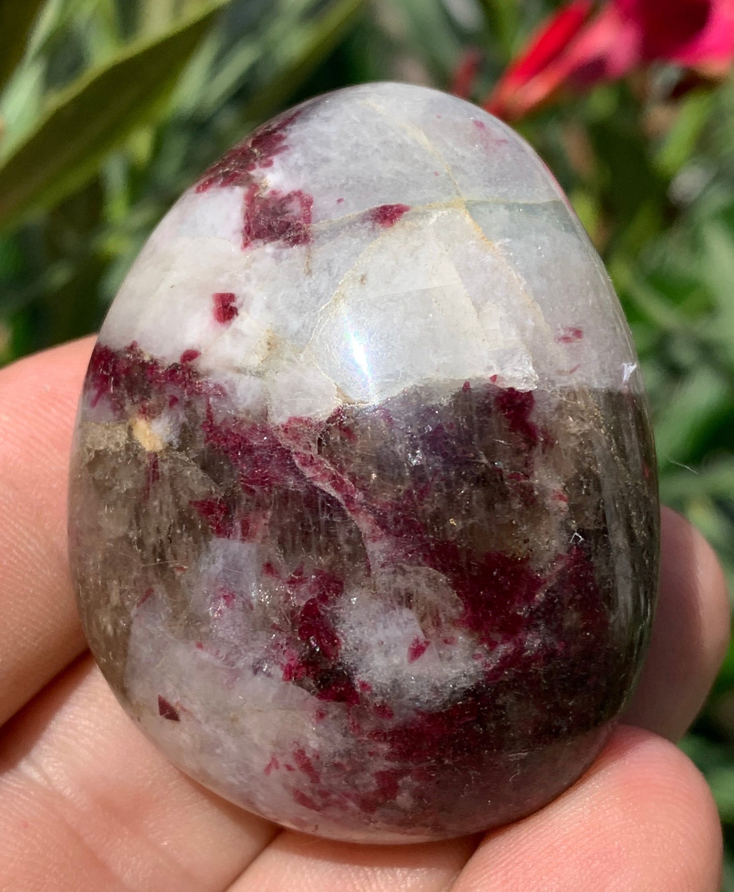Rubellite Tourmaline, pebble measuring 51 x 40 x 25 mm - 68.4 grams. A very beautiful and unique piece! 