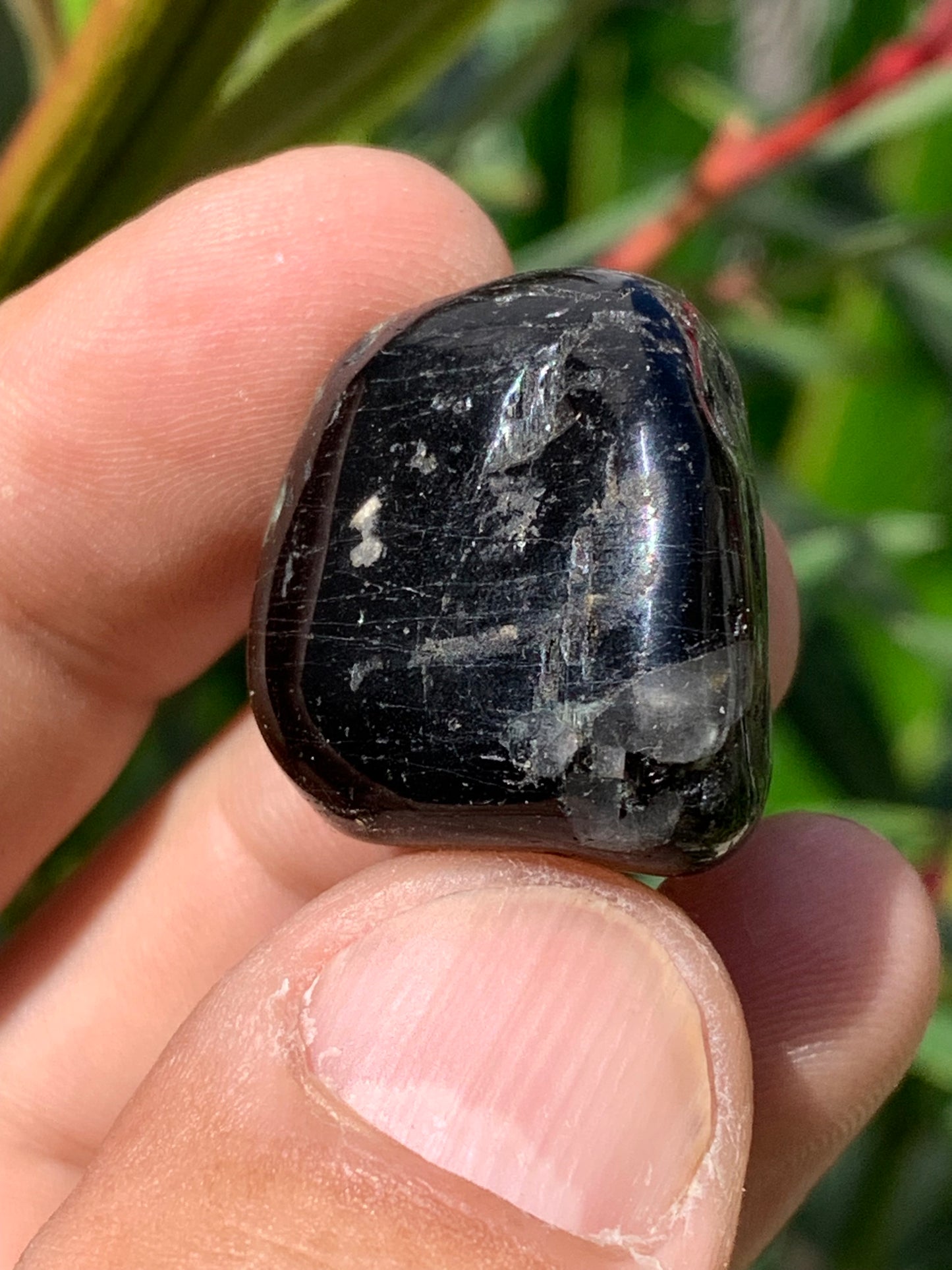 Tourmaline verte/ Verdélite, pierre roulée de 25 x 23 x 16 mm -17,3 grammes environ. Superbe petite pièce de minéralogie !