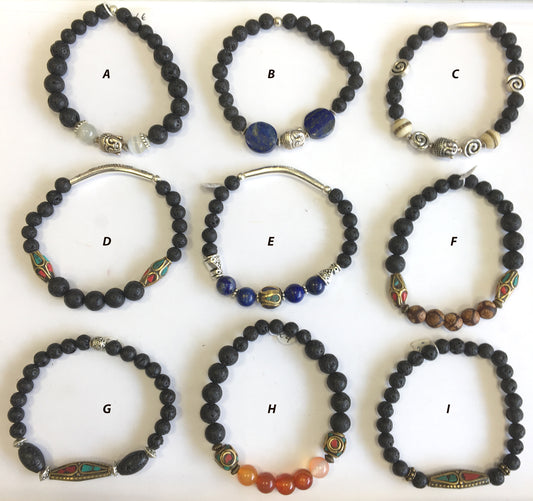 Collection #2 of 'Pearls of India' and 'Buddha' bracelets, with 8 millimeter beads. Available in lengths of 17 to 21 cm. AA to AAA quality, superb beads! Made by Gem &amp; Zen!