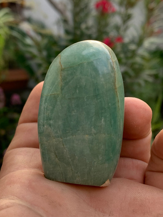 Amazonite, forme libre de 60 mm x 38 x 33 - 109,3 grammes. Belle qualité, magnifique pièce !
