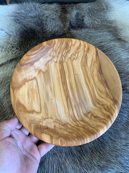 Assiette en bois avec ou sans gravure de Runes, 220 à 240 mm de diamètre x 40 de haut x 8 - 250 grammes. Fait main en France (19), très belle qualité, magnifique pièce !