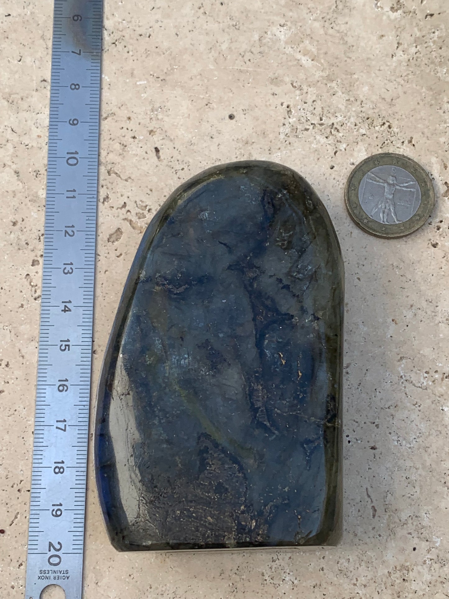 Labradorite, forme libre de qualité AAA, 95 x 60 x 30 mm - 424 grammes environ. Très belle qualité, parfait !
