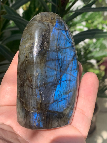 Labradorite, forme libre de qualité AAA, 95 x 60 x 30 mm - 424 grammes environ. Très belle qualité, parfait !