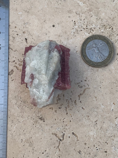 Tourmaline Rubellite, spécimen naturel de 45 x 31 x 30 mm - 47,7 grammes. Belle petite pièce !