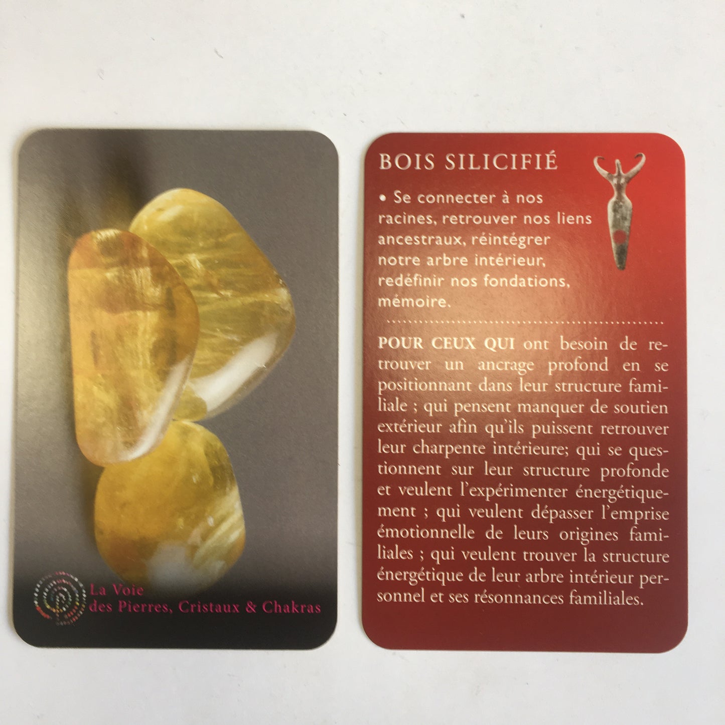 Jeu de tarot complet (110 cartes) : La Voie des Pierres, Cristaux & Chakras, par Regina Martino. Parfait pour s’initier à la lithothérapie !