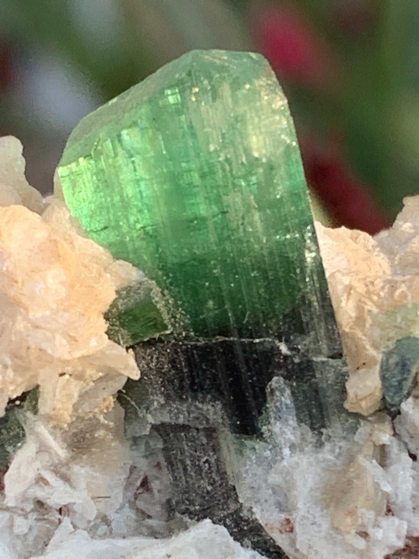 Tourmaline verte/ Verdélite, spécimen naturel de 74 x 44 x 30 mm - 84,7 grammes !