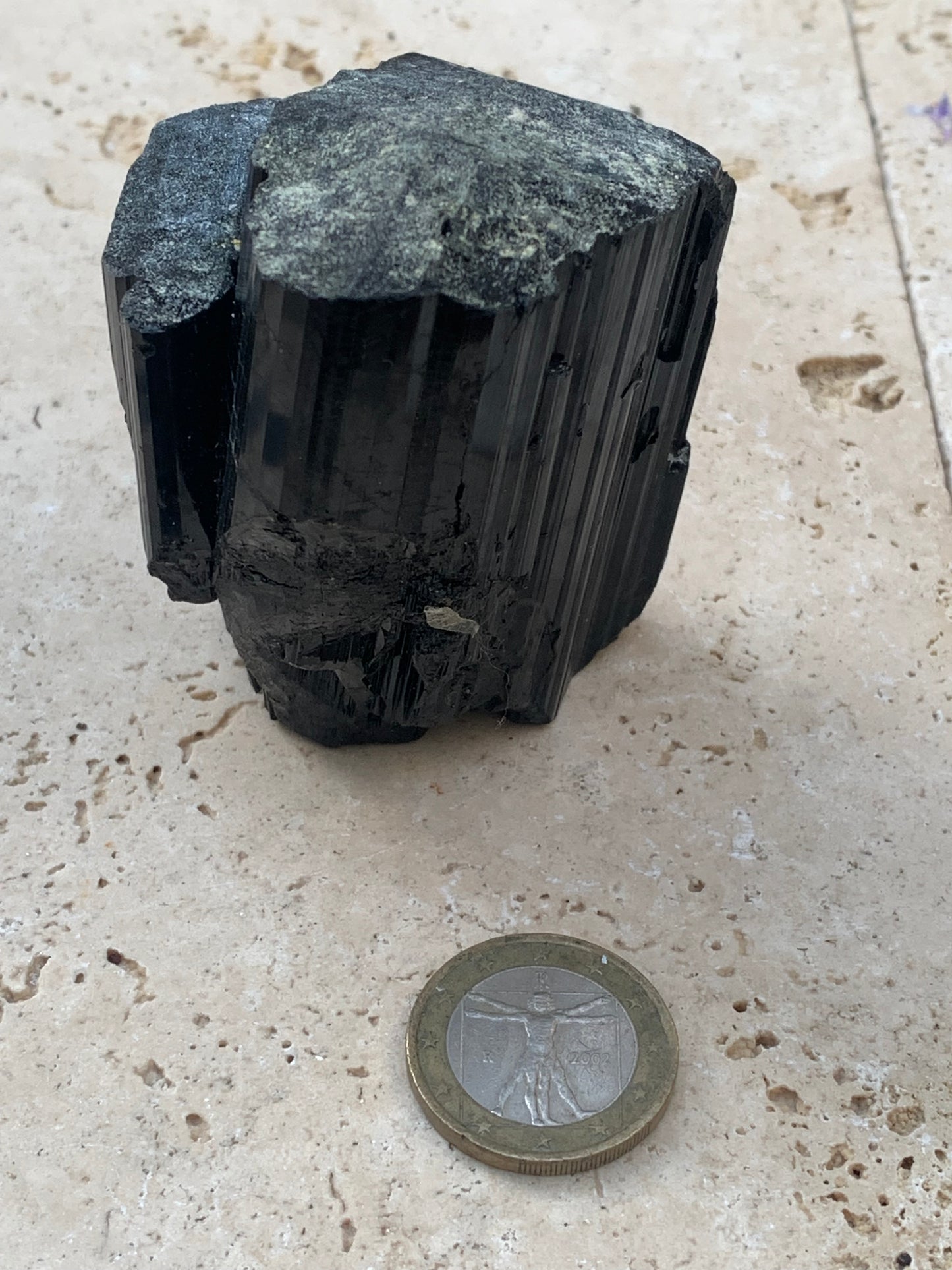 Black tourmaline, natural specimen measuring 65 x 52 x 50 mm - 246.2 grams. A very beautiful tourmaline block! 