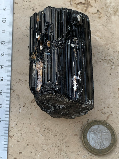 Black tourmaline, natural specimen measuring 65 x 49 x 45 mm - 248.2 grams. A very beautiful tourmaline block! 