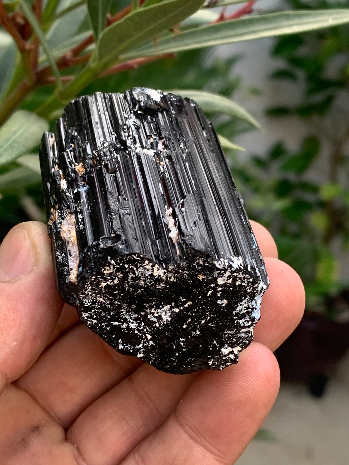 Black tourmaline, natural specimen measuring 65 x 49 x 45 mm - 248.2 grams. A very beautiful tourmaline block! 