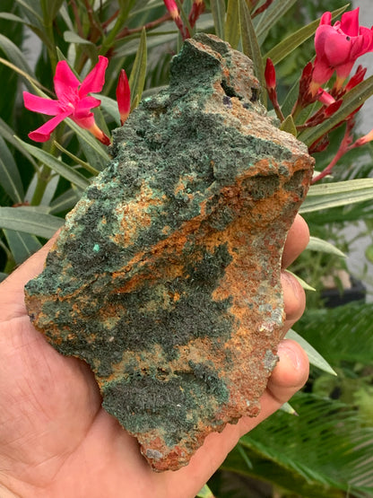 Brochantite, spécimen naturel brut de 160 x 90 x 90 mm - 872 grammes !