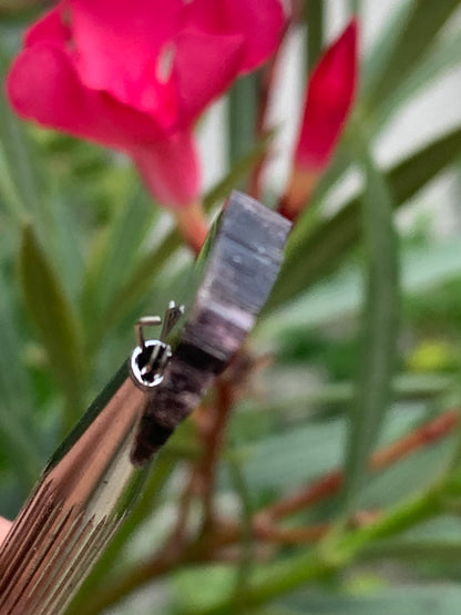 Tourmaline melon d'eau/ pastèque, 18mm x 16 x 4 - 10 carats. Parfait en bijouterie, collection ,exposition...