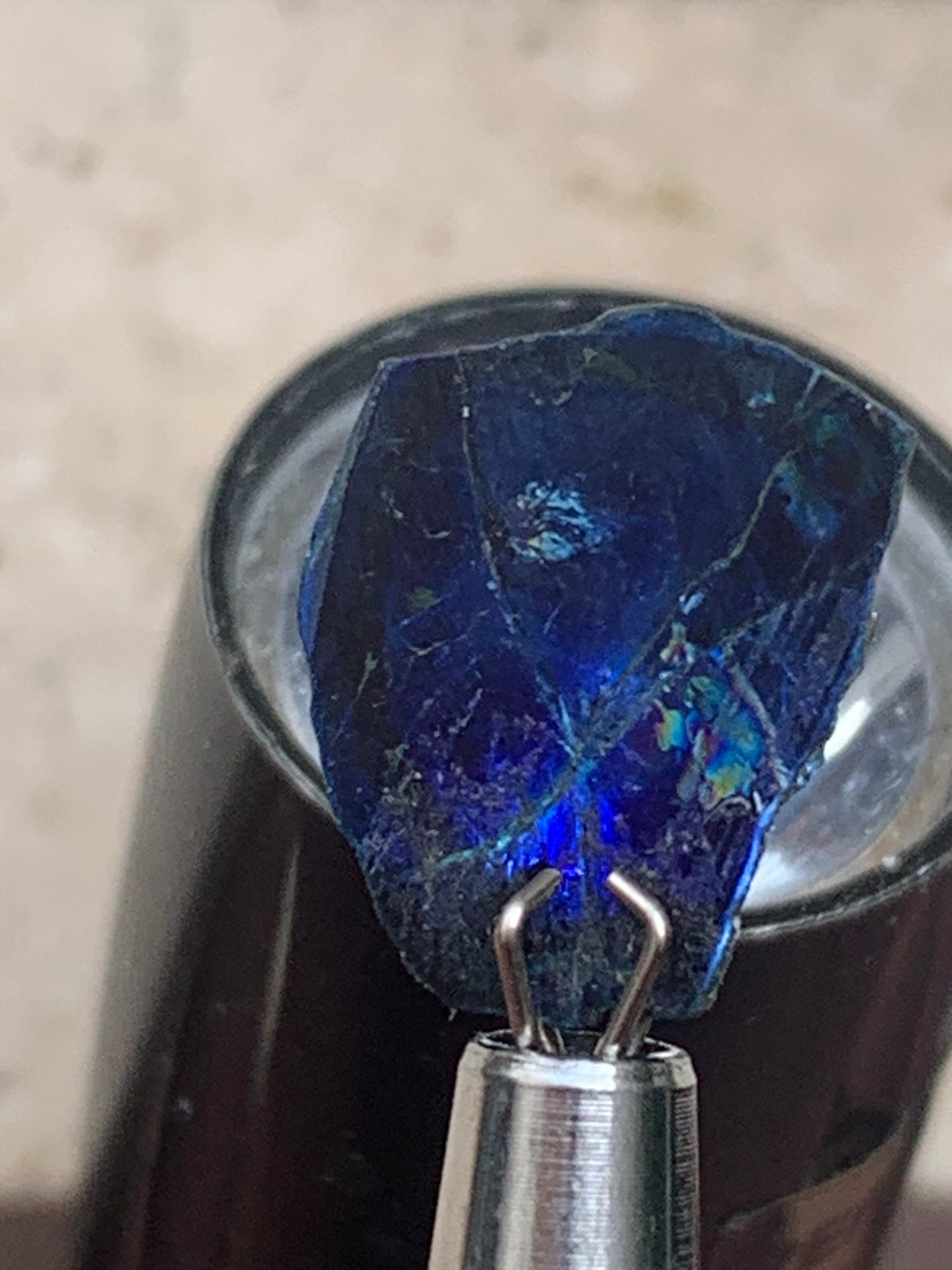 Tourmaline/ Indicolite, de 14mm x11 x 3 environ - 4,5 carats. Parfait en bijouterie, collection ,exposition...
