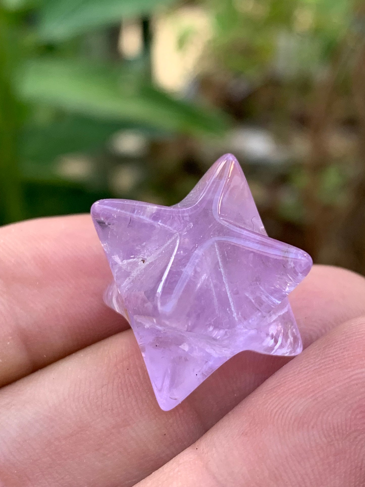 Mercaba/ Mercabah/ Merkabah (étoile à 8 branches), en Améthyste. De 17x17x17mm - 9,2 grammes. Qualité A à AAA !