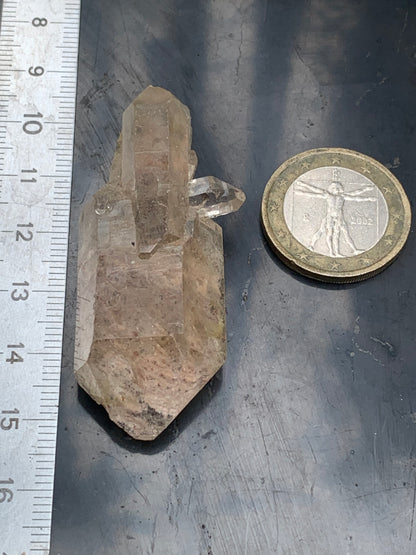 Cristal de roche fumé/ Quartz fumé, pointe naturelle de 55x25x17mm - 22 gr., très belle qualité, très belle pureté !