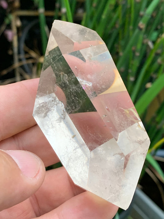Cristal de roche fumé/ Quartz fumé, pointe bi-déterminée naturelle de 83x43x33 mm - 148,8 gr., très belle qualité, très belle pureté !