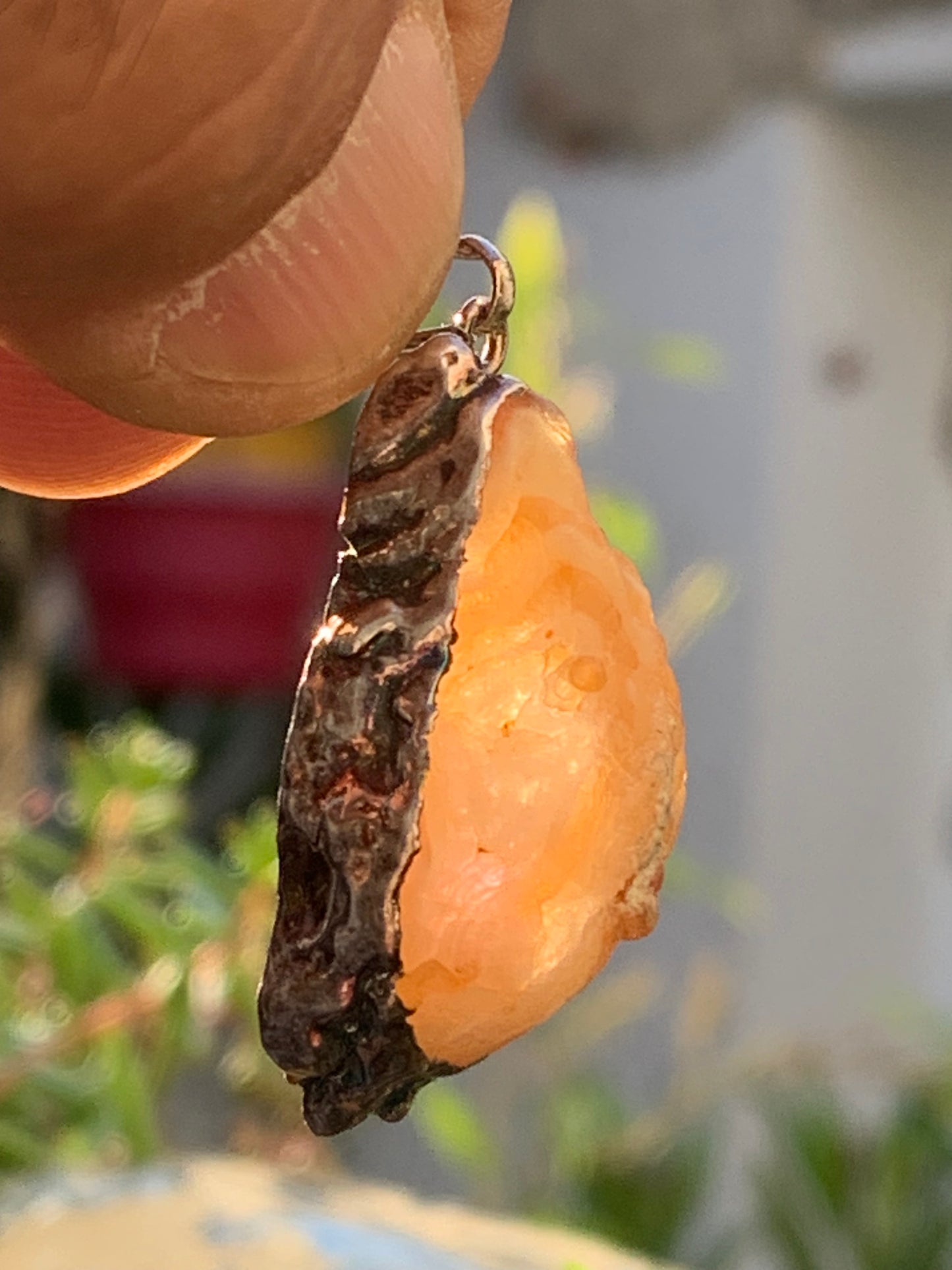 Amethyst and Agate, 'mini-geode' pendant called 'geodinhos', 42mm high x 18 x 14. Sold with free adjustable black cord!