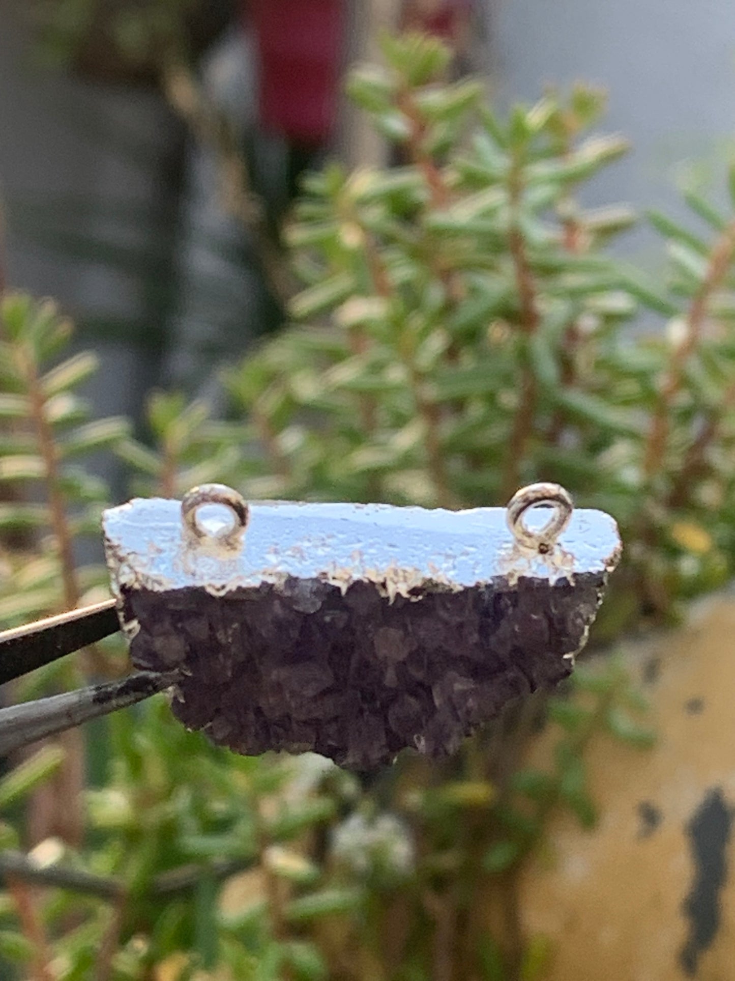 Amethyst, double-ended pendant, 20mm high x 30mm wide x 9mm thick. Sold alone or with a chain!