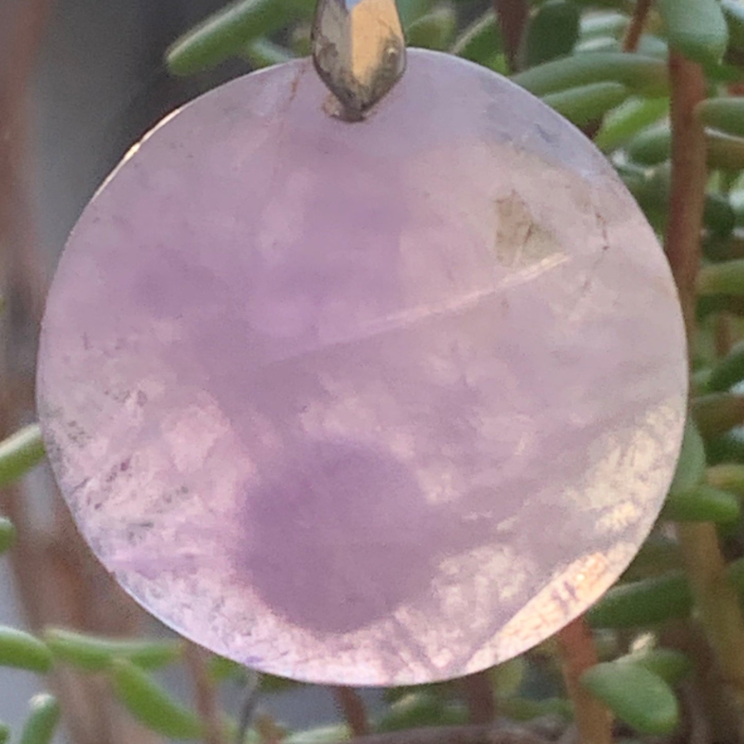 Amethyst, pendant measuring 40mm high x 30mm wide x 8mm thick. Sold with a free adjustable black cord!