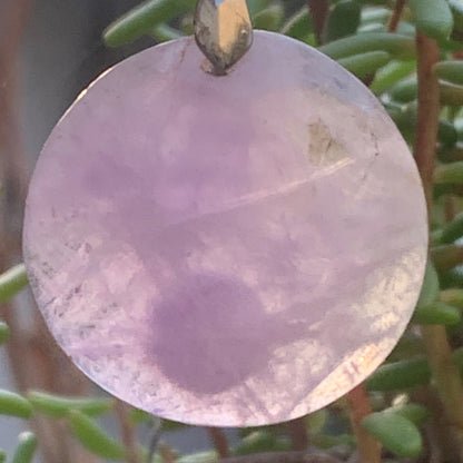 Amethyst, pendant measuring 40mm high x 30mm wide x 8mm thick. Sold with a free adjustable black cord!