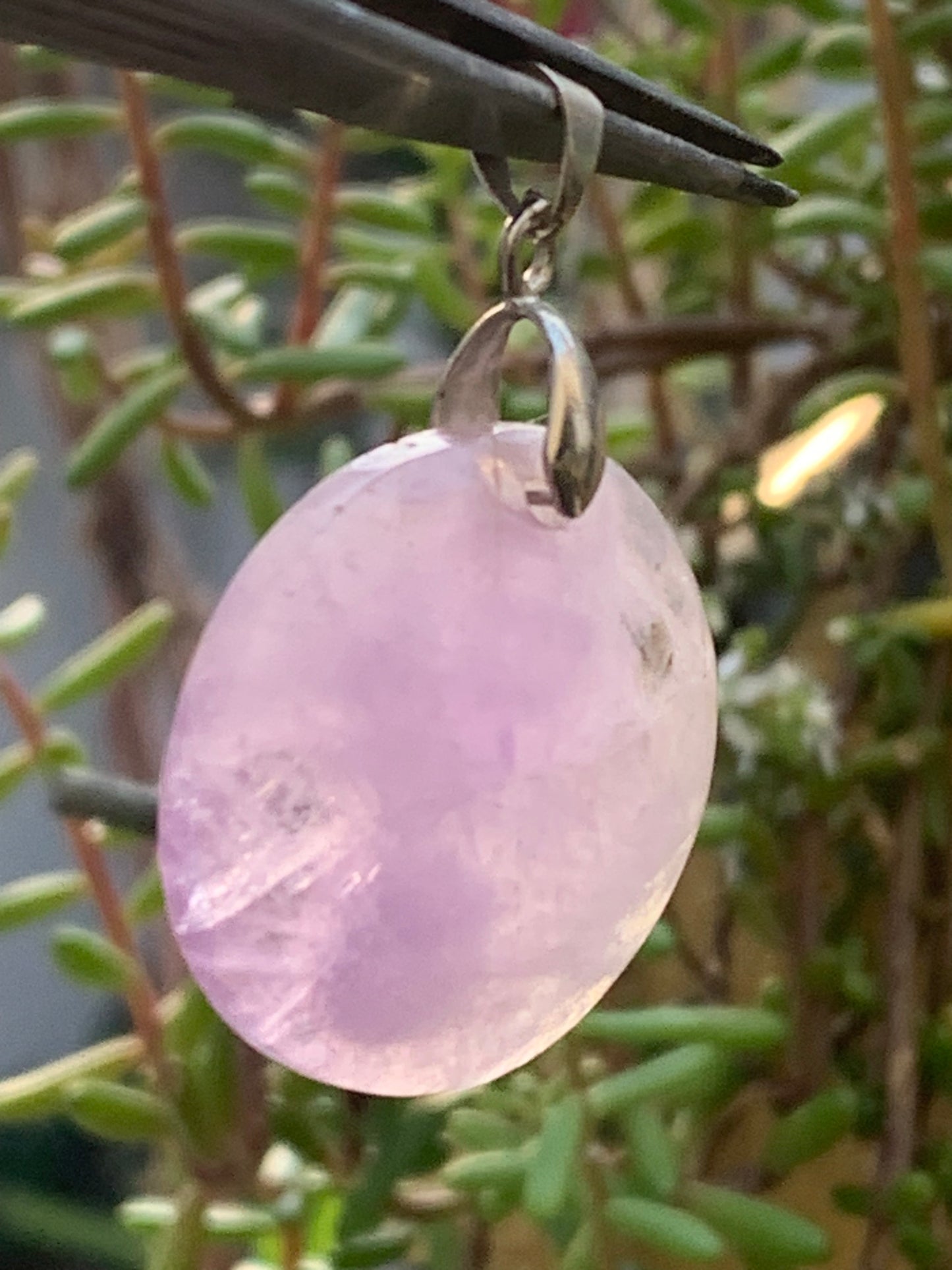 Amethyst, pendant measuring 40mm high x 30mm wide x 8mm thick. Sold with a free adjustable black cord!