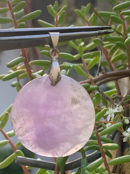 Amethyst, pendant measuring 40mm high x 30mm wide x 8mm thick. Sold with a free adjustable black cord!