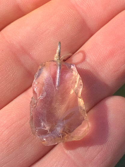Ametrine, superb pendant measuring 32 mm high x 16 mm wide x 7 mm thick. Sold with a free adjustable black cord!