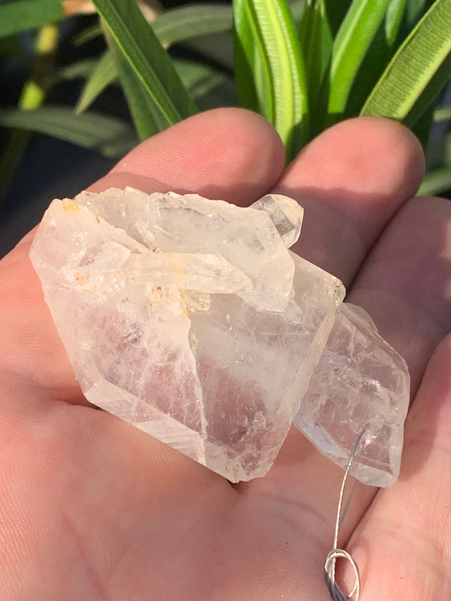 Rock crystal/quartz 'Faden', AA to AAA quality pendant, 58mm high x 35 wide x 25 thick. Sold with adjustable black cord! A crystal jewel, for those who love walking between light and mystery!