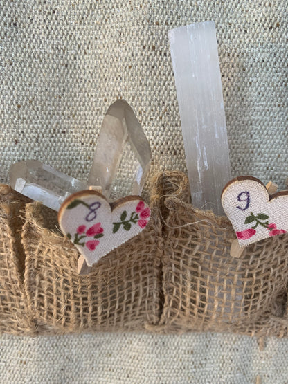 Calendrier de l’Avent en Tissu (Lin & Coton) – 55 x 32 cm 🎄 Idéal pour cristaux, bijoux et petites surprises