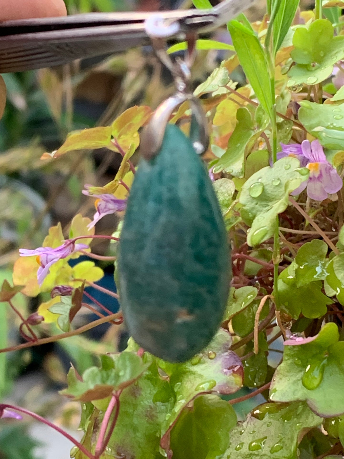 Amazonite, pendant measuring 45mm high x 16mm wide x 16mm thick. Sold with a free adjustable black cord!