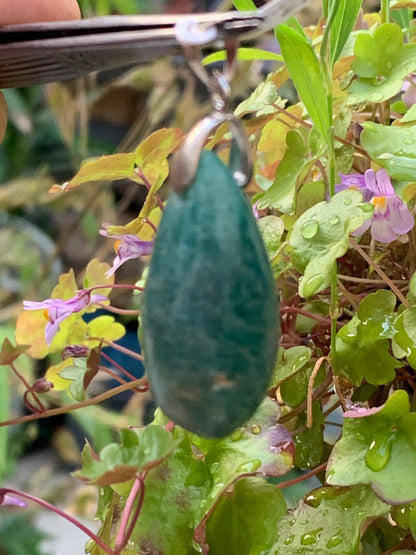 Amazonite, pendant measuring 45mm high x 16mm wide x 16mm thick. Sold with a free adjustable black cord!