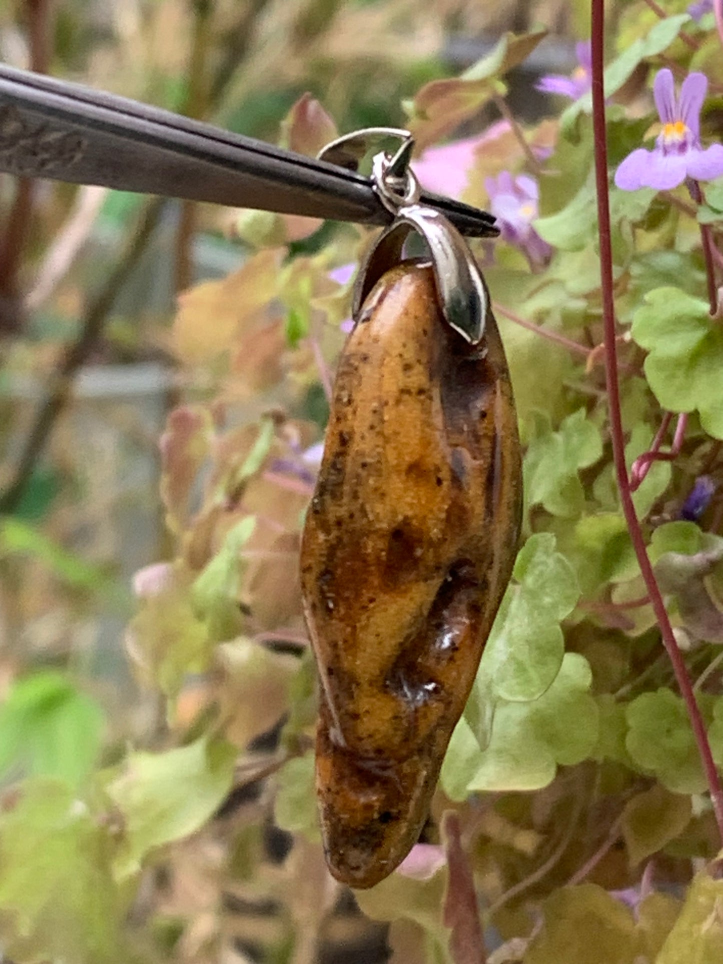 Amber, pendant measuring 50x18x10 millimeters, sold with a sliding (adjustable) black leather cord measuring 40 to 70 centimeters!