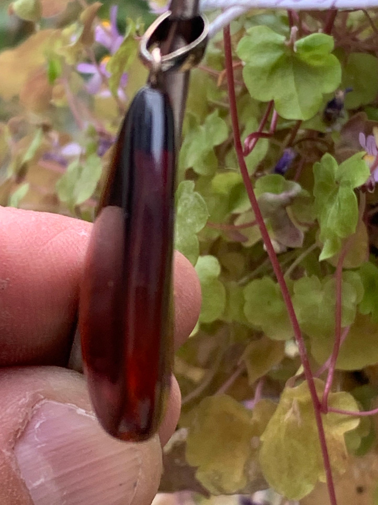 Amber, pendant measuring 40x20x10 millimeters, sold with a sliding (adjustable) black leather cord from 40 to 70 centimeters!