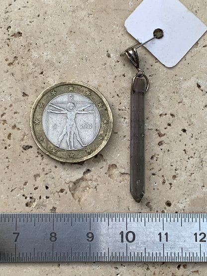Tourmaline melon d'eau ! Pièce en Argent fait par G&Z de 43 mm de hauteur x4 de largeur x4. Vendu avec cordon réglable de couleur noire !