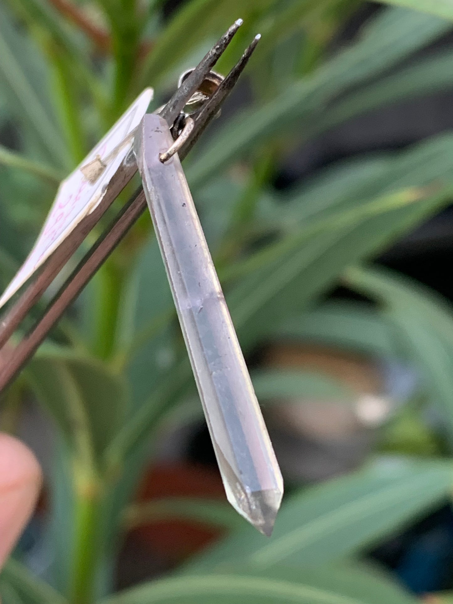 Tourmaline melon d'eau ! Pièce en Argent fait par G&Z de 43 mm de hauteur x4 de largeur x4. Vendu avec cordon réglable de couleur noire !