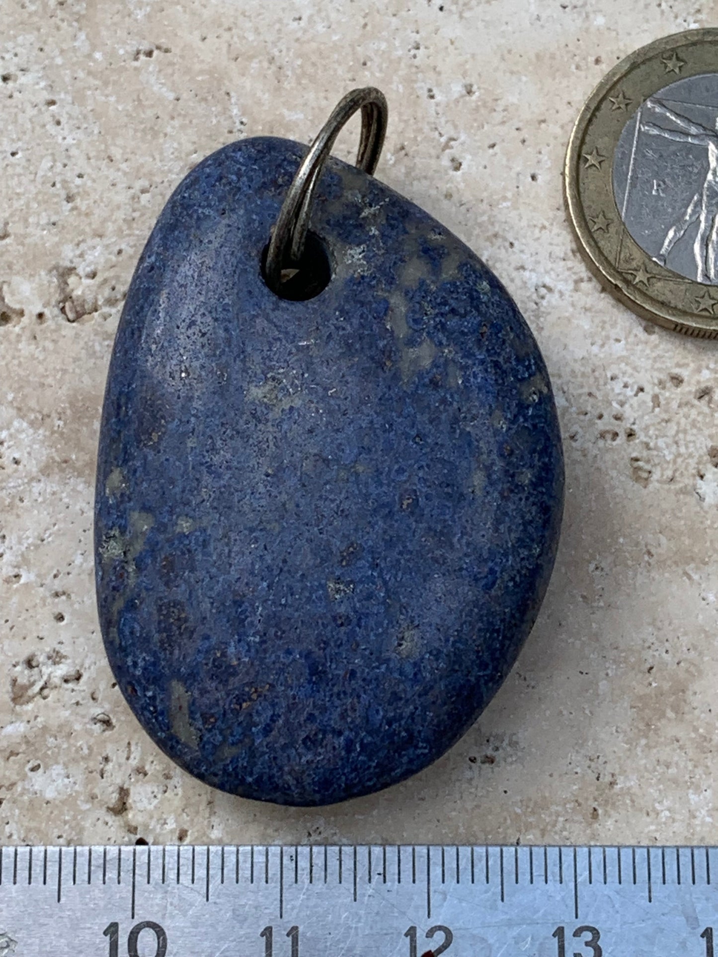 Dumortierite, pendant measuring 47mm high x 32mm wide x 12mm deep. Sold with an adjustable black cord!